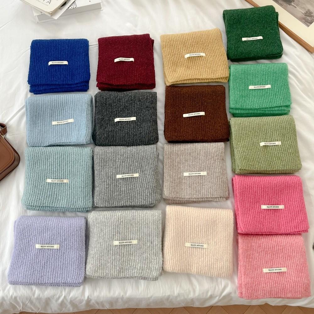 Soft waxy high-quality wool blended knitted scarf women's autumn and winter new high-end scarf manufacturers wholesale