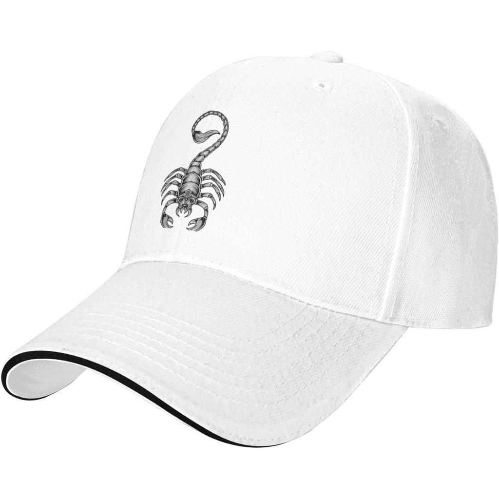 Scorpion Zodiac Baseball Cap Polyester Adult Sun Hat Casual Adjustable Golf Cap for Unisex Women