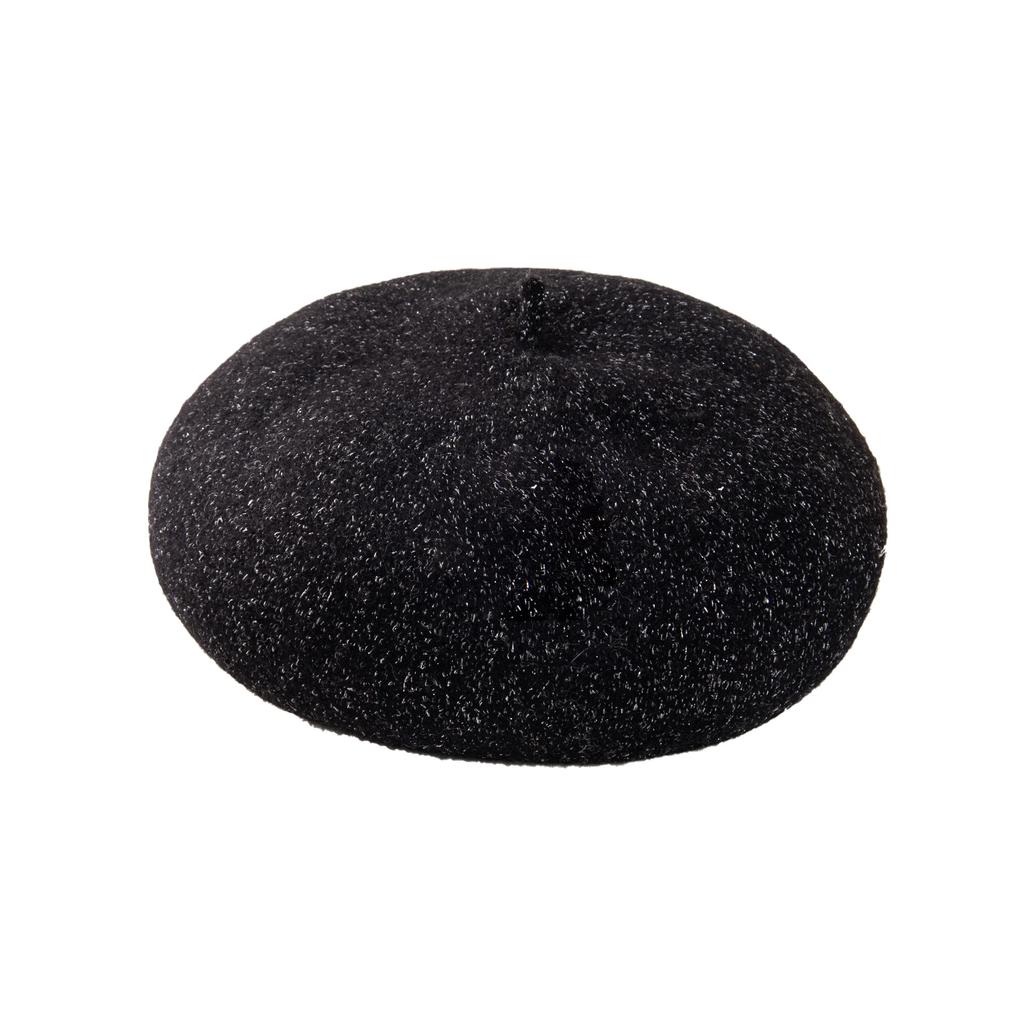 New Autumn And Winter Bright Silk Beret Trendy Women'S Wool Mushroom Hat High-End Korean Fashion Painter Hat