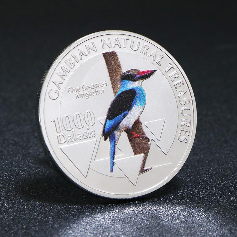 Памятные монеты, памятные монеты с животными, гамбийские серебряные монеты с животными, Рождественский подарок, Подарки для чулок