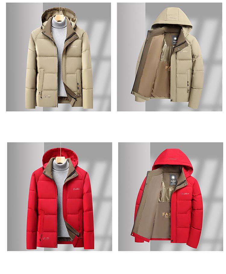 Herren 2025 Winter gefütterter Baumwollmantel mit abnehmbarer Kapuze - Business Casual Warme Oberbekleidung