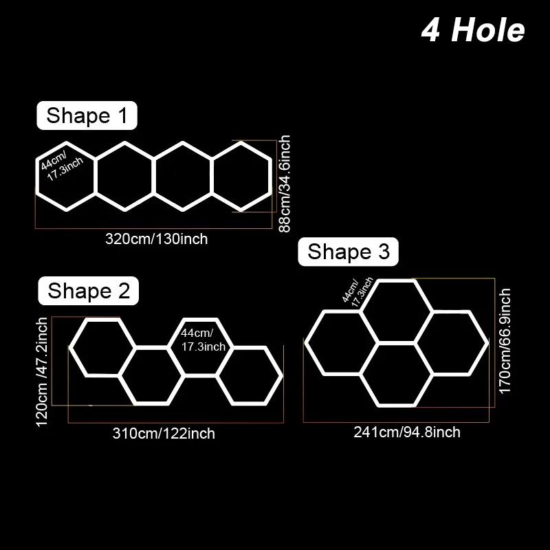 110V-240V Led Ceiling Light 6500K Honeycomb Hexagon White Lights Barbershop Gym Hair Salon Garage Lights for Car Wash Decoration