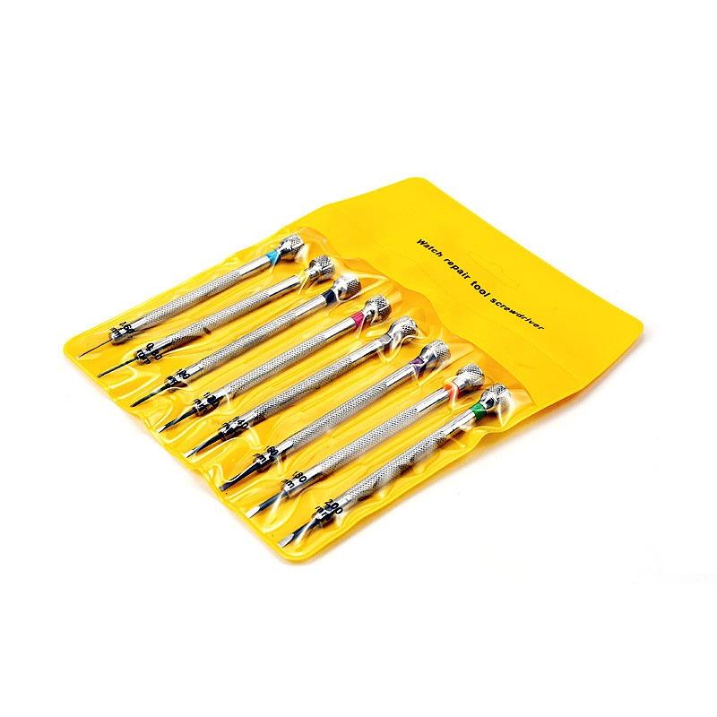8PCS Watch Repair Tools Screwdriver Set 0.6mm-2.0mm Flat Head  Screwdriver kit Professional Watchmakers Watchmovent repair Tool