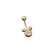 Temperament Jewelry Titanium Steel Mickey Diamond Inlay Navel Nail Belly Rings
