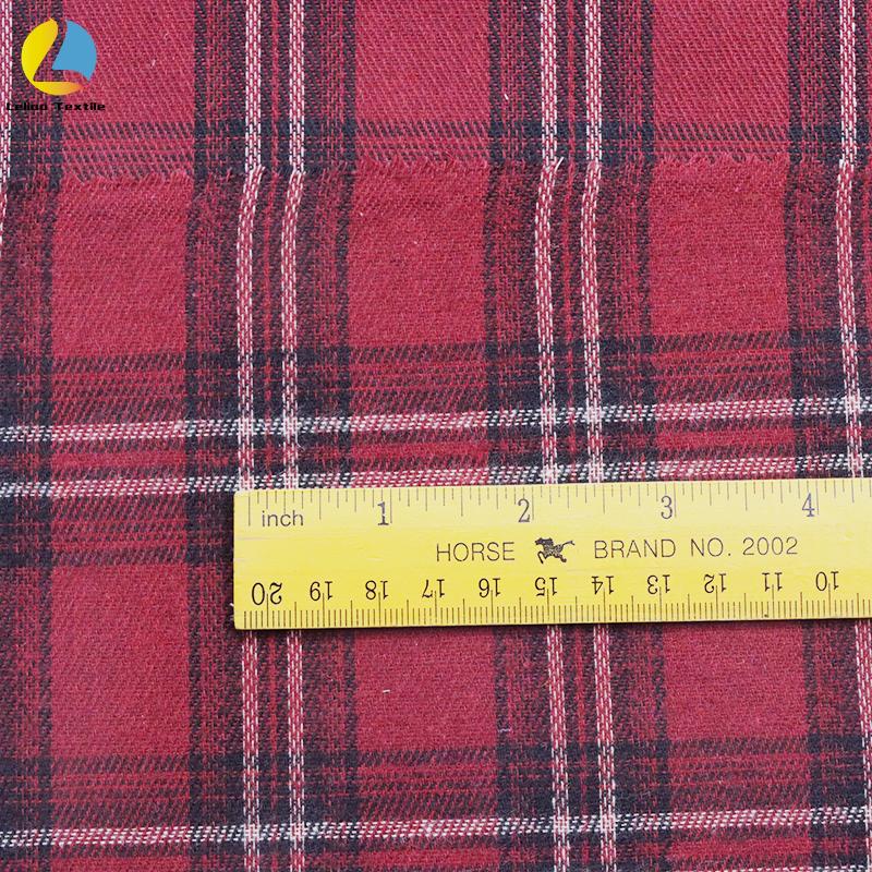 Custom Brushed 150GSM Flannel Fabric Soft Plaid Yarn Dyed Twill 145cm Wide for Cozy Shirts Hats Scarves & Skirts