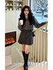 Women's High-Waist Wool Pleated Skirt - Autumn Winter Slim A-line, Anti-Exposure, Casual Short Skirt
