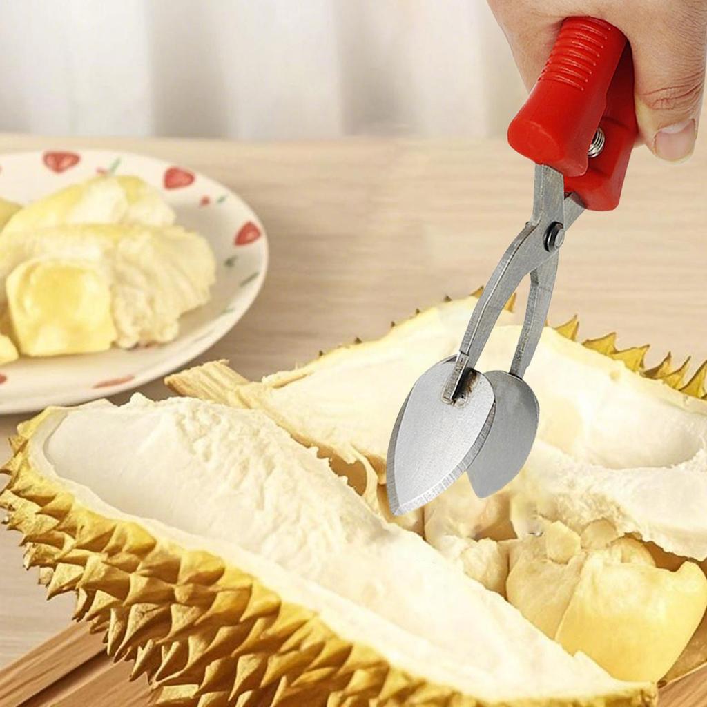 Fruit Sheller Opener Durian Sheller Clamp Stainless Steel Ergonomic Design Fruit Shell Opener Gadgets for Dorm Restaurant