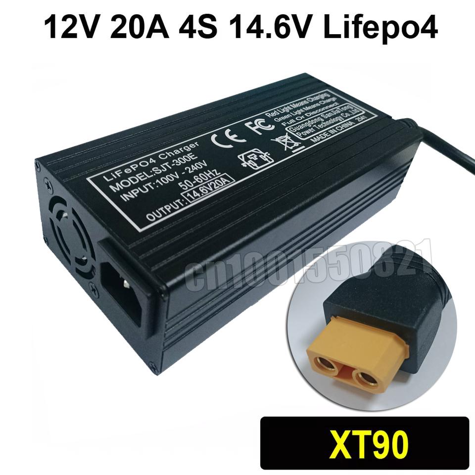 12V 20A Smart Lifepo4 Battery Charger 4S 14.6V High Power Charger For Lithium Iron Phosphate Battery Chargers EU Plug
