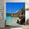 Black Paw Print Shower Curtain 3D Animal Pattern Decorative Bath Room Hanging Liner Waterproof Polyester Fabric