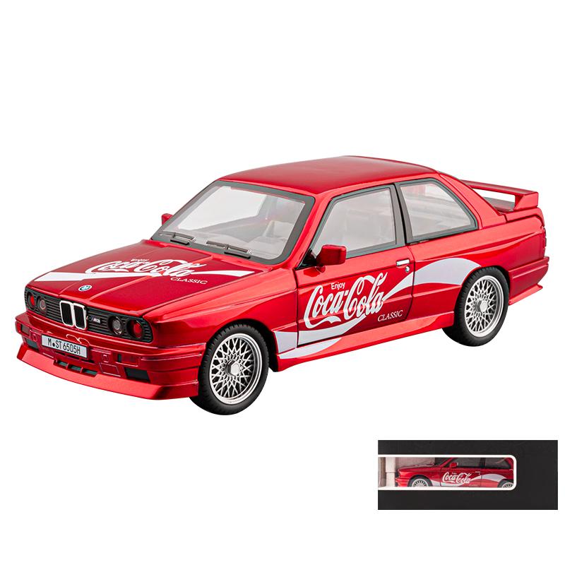 1/24 BMW M3 Coca Cola Supercoche Modelo Fundición Aleación Coche Coleccionables Hobby Miniauto Vehículo Alta Simulación Adorno Cumpleaños Niño