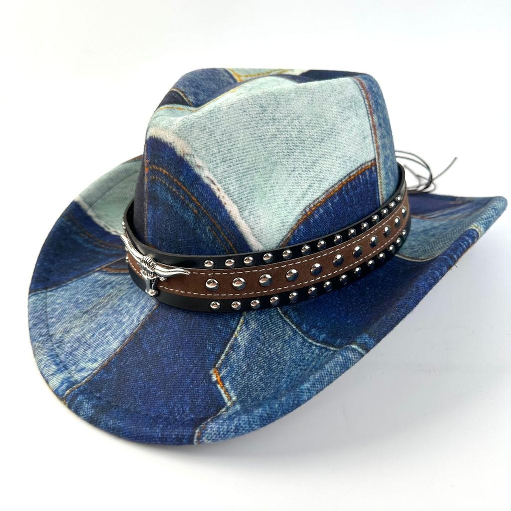 Hat Vintage Western Cowboy Hat Premium Jazz Hat Holiday Ethnic Shade Top Hat