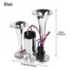 Electric Horn Trumpet Marine Chrome Fog Stainless Steel Boat Truck 12V 150DB Super Loud Train Horn For Motorcycle Car Boat Truck