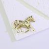 Creative Rhinestone Drip Glaze Little Horse Brooch - Exquisite Lapel Pin for Suit Coats