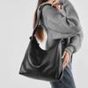 Genuine Leather Large Capacity Trendy New Korean Style Trendy and Fashionable Solid Color Casual Commuter One Shoulder Tote Bag Women's Bag