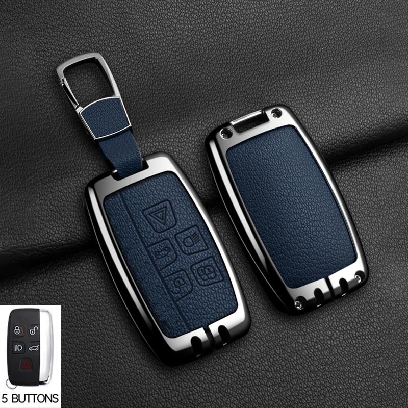 Custodia Cover Portachiavi Auto in Lega di Zinco e Pelle per Jaguar Xf Xj Xe S-Type F-Type X-Type F-Pace I-Pace E-Pace Android Xfr Xkr Accessori