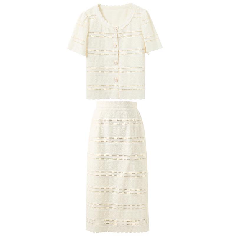 Sancai 2026 Summer Plus Size Cardigan & A-Line Skirt Set