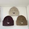 Children's Woolen Hats Korean Embroidered Dogs Cute Fashionable Casual and Warm Pullover Sweaters Knitted Hats for Boys and Girls