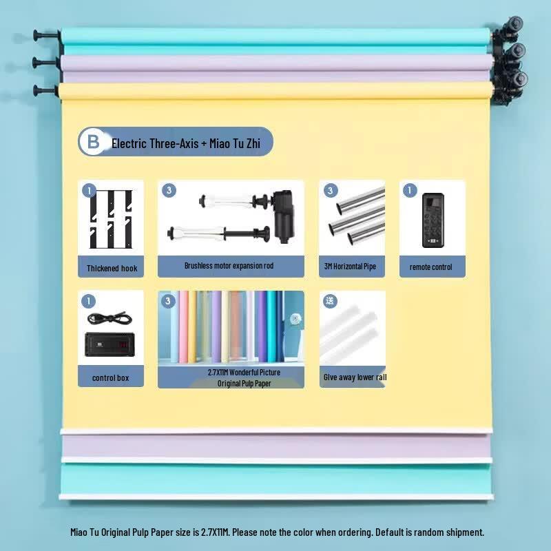 Myrtio Electric Photo Studio Background Stand Kit