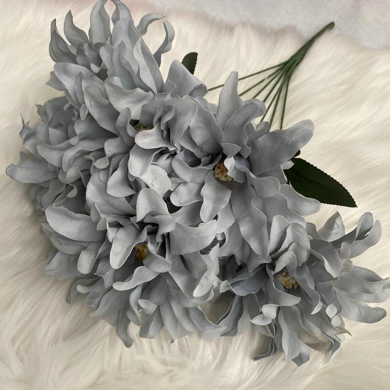 45CM Dahlia Bunch Flowers 7 Heads Fake Flowers New Dahlia Artificial Flower  Home Decor