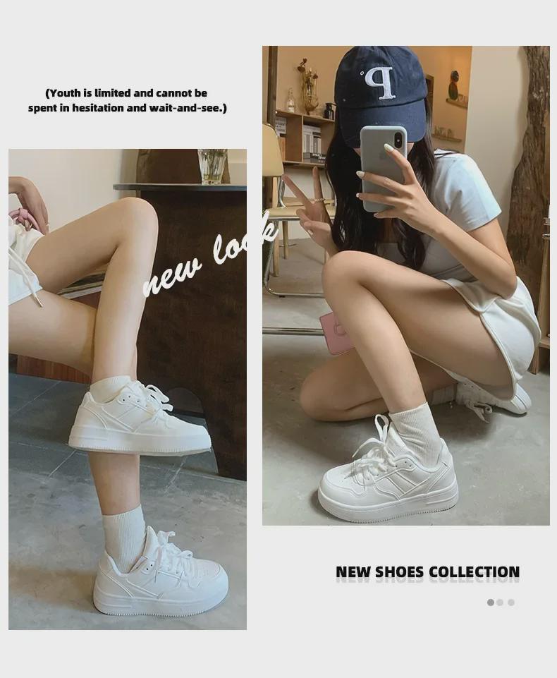 Global HH2130 Women's White Sneakers - Spring 2025 Niche Design, All-Match Fashion