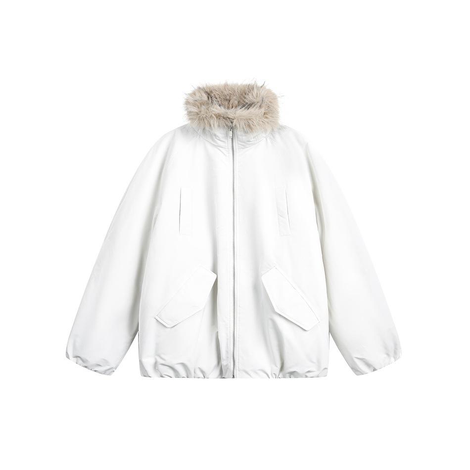 

ACE Men s Retro Mountain Eagle Fur Collar Winter Cotton Jacket XL off білий колір