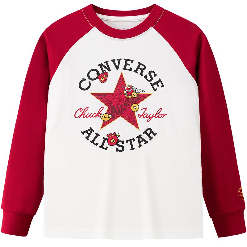 Converse Boys  Festive Red Long-Sleeve T-Shirt 5