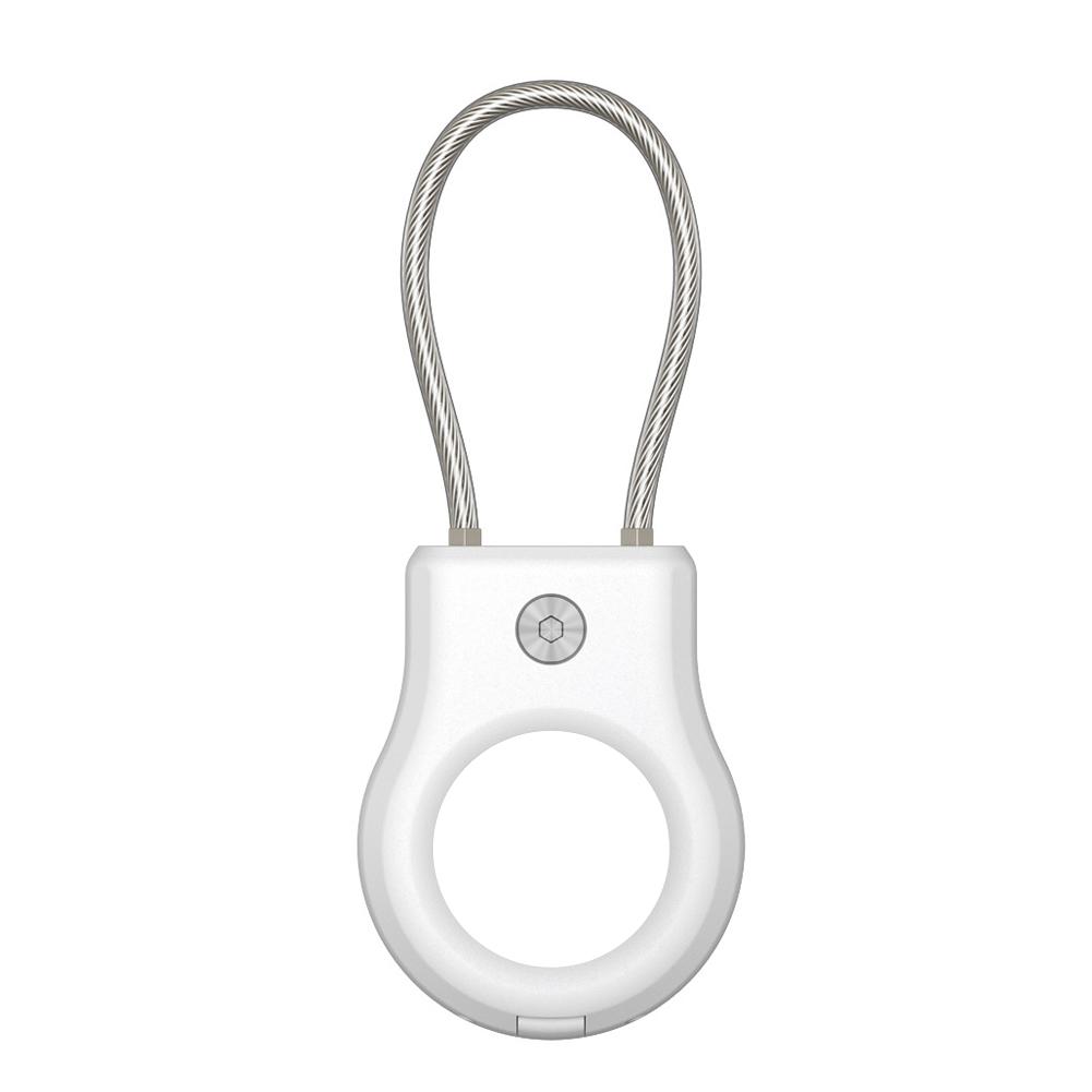 360-Grad-AirTag-Schutzhalter mit Stahldrahtleitung für Gepäck, Rucksack, Schlüssel, für Apple Airtags-Schlüsselanhänger