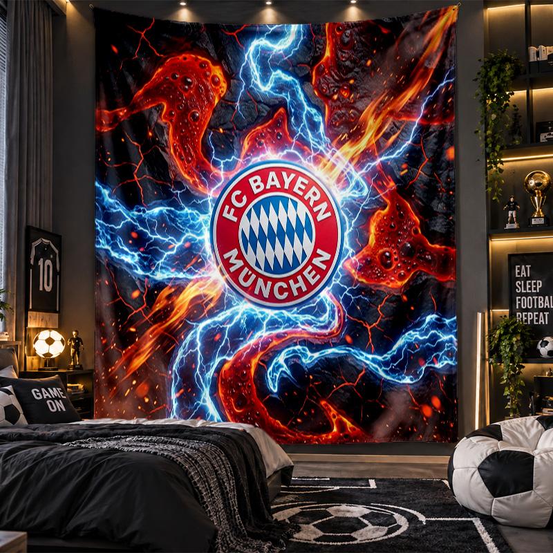 Wall Hanging Tapestry Bayern Munich Print Cloth for Living Room Bedroom Home Decor