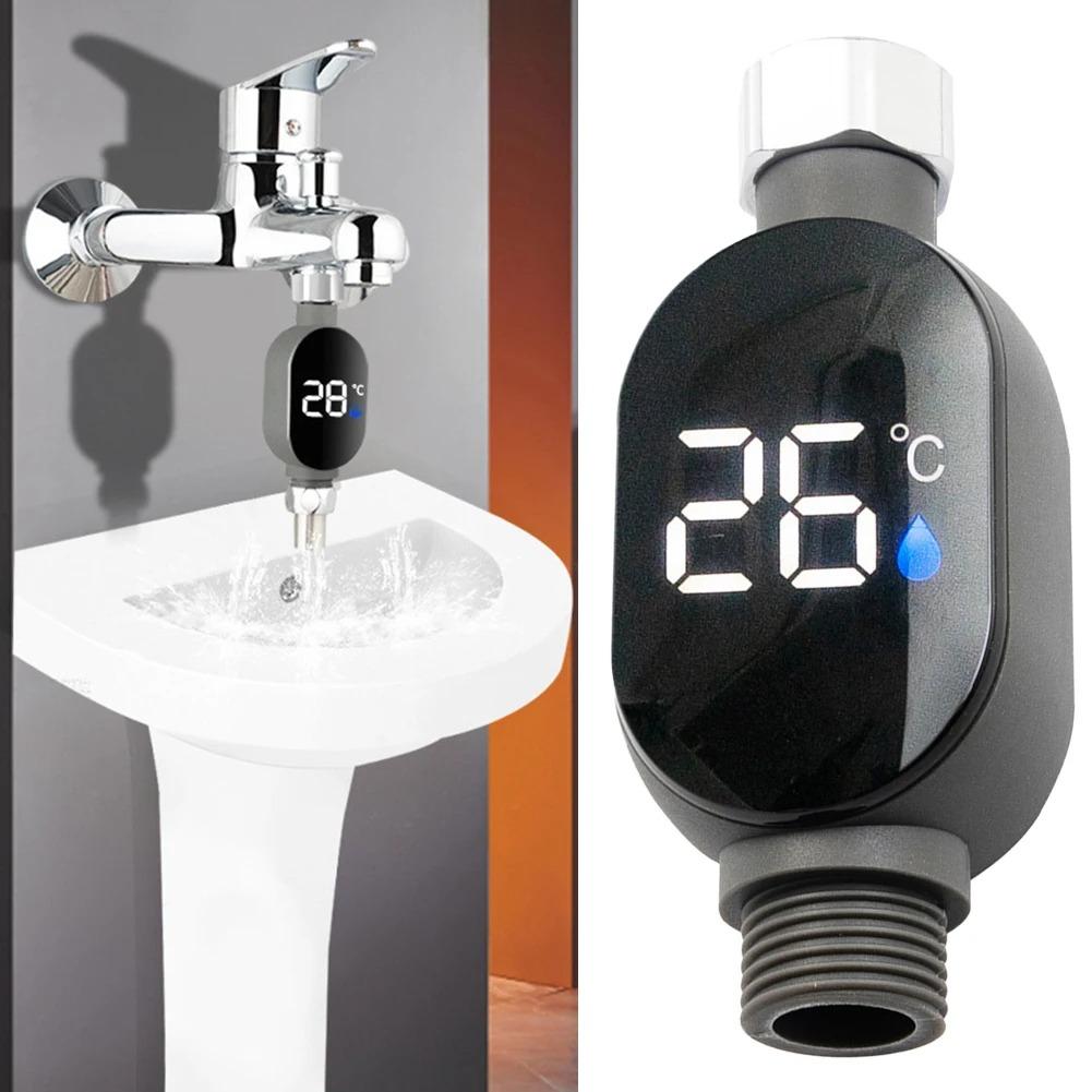 Dusch LED-display Vattenduschtermometer Badrumskranar Vattentemperaturövervakare Energi Smart Hemmätare Termometer För Badrum Barnsäkerhet