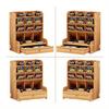 1pc A/B/C/D style Wooden Desk Organiser DIY pen container, Multiple grids Large Capacity Stationery Storage Pen Holder for Home,Office,School.