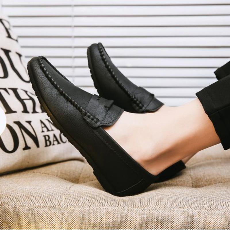 Круглые туфли для общения для мужчин весна-осень туфли мужские кожаные повседневные — фото 5