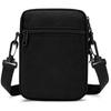 Black Men's Casual Diagonal Bag Simple Style Single Shoulder Mini Bag Lightweight Commuter Small Square Bag