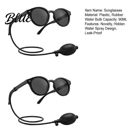 Daily Wear Prank Sunglasses Water Glasses Novelty Squirting Sunglasses Round Spray with Hidden Spray Fun Toy for Parties Funny Disguise
