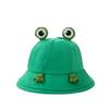 Cute frog hat women's spring summer bucket hat children's sunscreen sun hat Korean version versatile cartoon basin hat