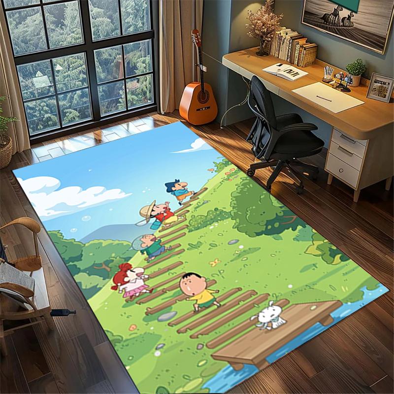 Area Rug Crayon Shin-chan Non Slip Washable Large Carpet Bedroom Gamer Room Home Decor