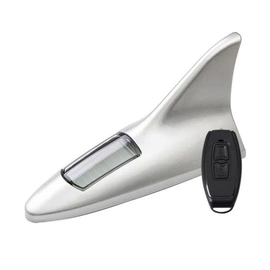 Solar Shark Fins Antenna Light for Car Roof Top LED Warning Lamp with Magnetic Mount Waterproof Auto Tail Decorative Night Safety Light for Cars