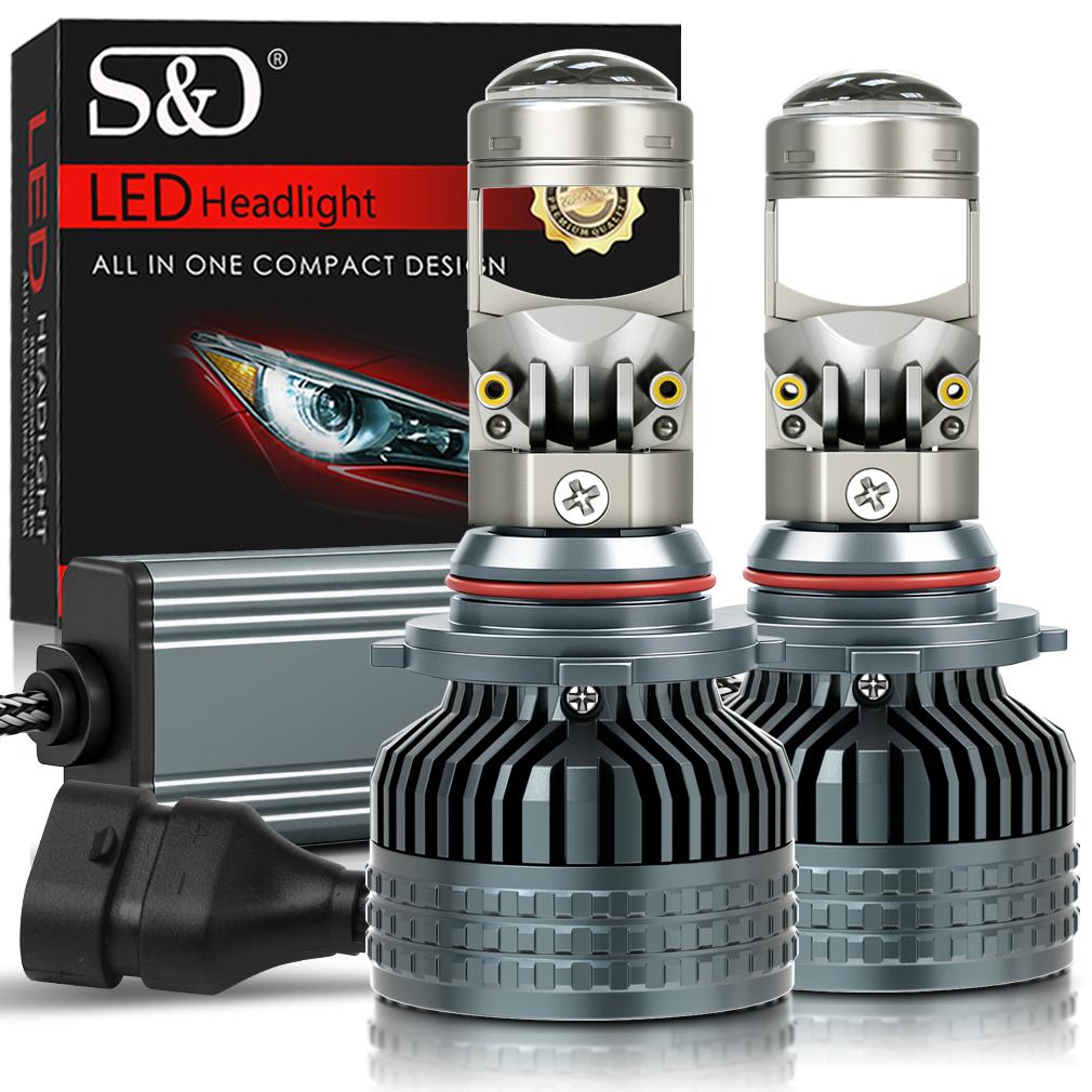 2Pcs H4 H7 Led Projector Lens Headlight Bulbs H8 H11 Canbus 9005 HB3 9006 HB4 Car Turbo Headlamp 80000LM 140W Hi/Lo Beam Spotlight LHD Auto Lamp 6000K