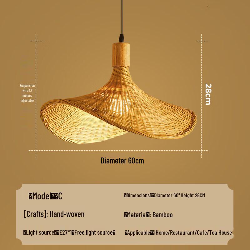 New Chinese Style Bamboo Pendant Light