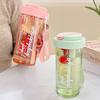 Water Bottle Water Cup Girls Summer Senior Plastic Cup Large Capacity Straw Cup 1011 Children Simple Portable Cup Teacup