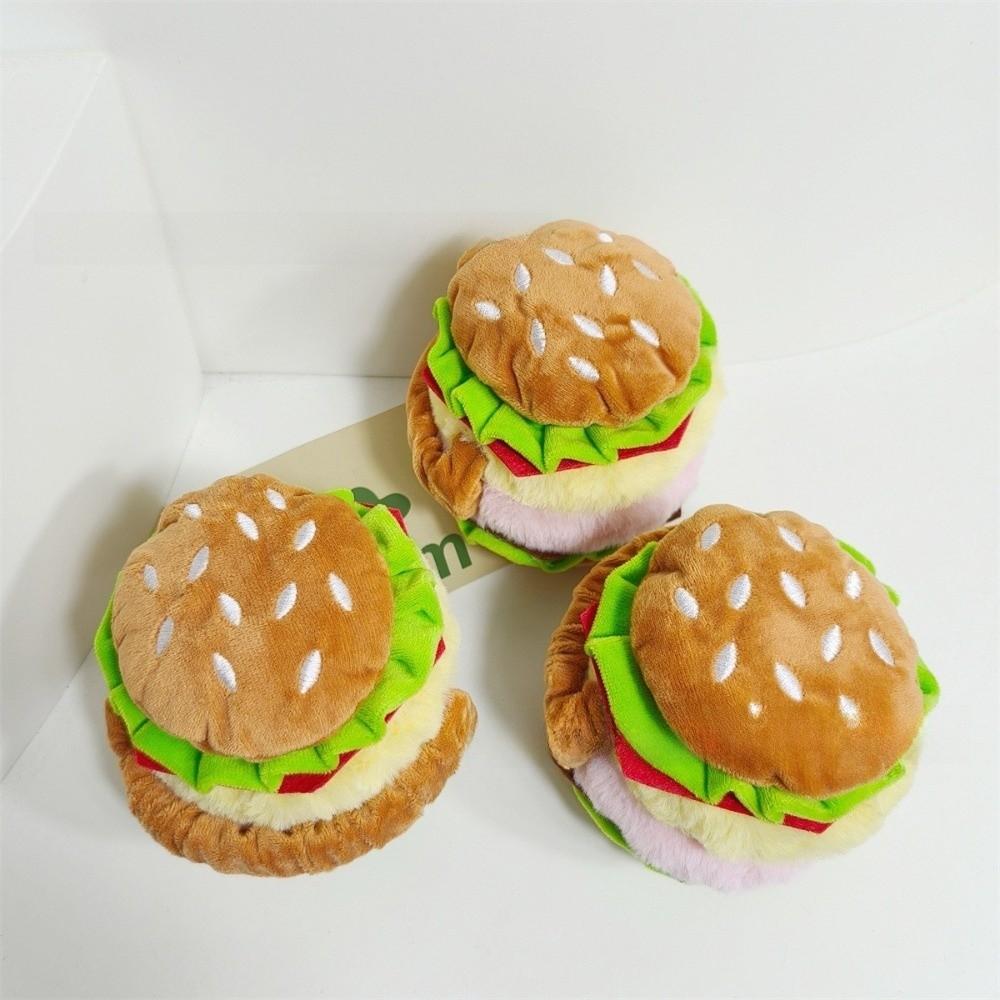 Warm Soft Hamburger Ear Warmer Thickened Funny Ear Cover Foldable Windproof Cold Protection Earmuffs Riding
