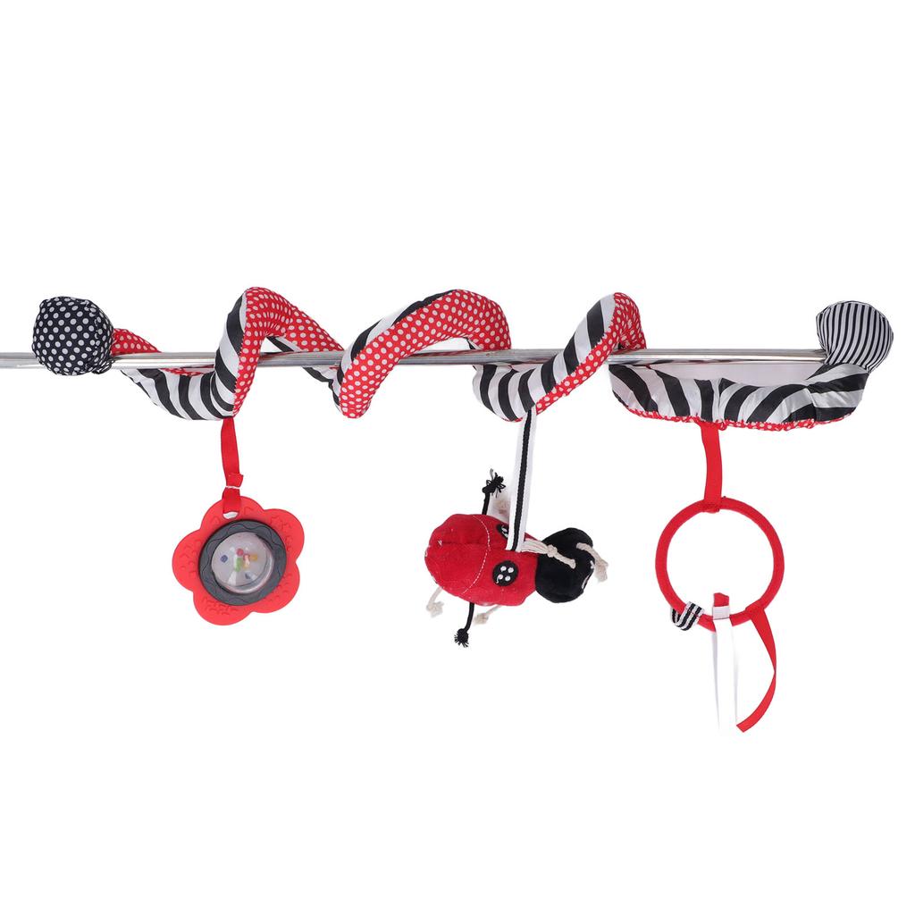 Baby Spiral Plush Toys Cute Funny Animal Design Colorful Spiral Activity Plush Hanging Toys for 0‑12 Months Baby Beetle