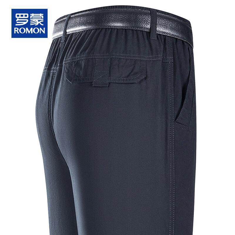 ROMON Men s Pure Cotton Loose Straight Casual Pants XL