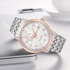 Men's Mechanical Watch, White Dial, Stainless Steel Material, Business, Suitable For Daily Wear SSA090J1