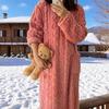 Women's Long Warm Nightgown - Cute, Cozy, Cold-Proof, Full-Body Bathrobe for Autumn/Winter