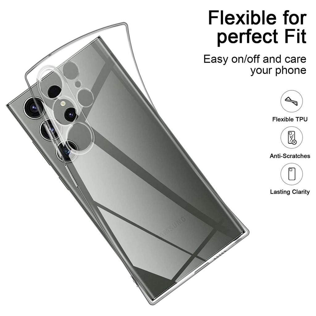 For Samsung Galaxy S23 Ultra Shockproof TPU Cell Phone Case Anti-fingerprint Protective Phone Cover
