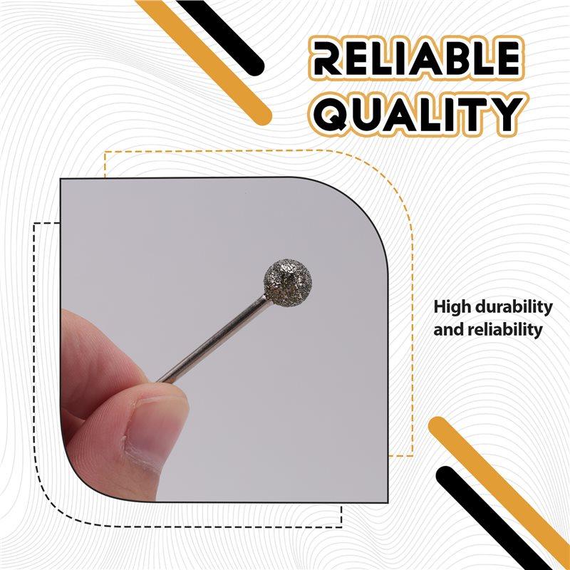 2025 Trend 13 szt. Diamentowe frezy kulkowe Diamentowe frezy szlifierskie do montażu trzpieniowego Zestaw do rzeźbienia w kamieniu z trzpieniem 3/32 cala do narzędzia obrotowego