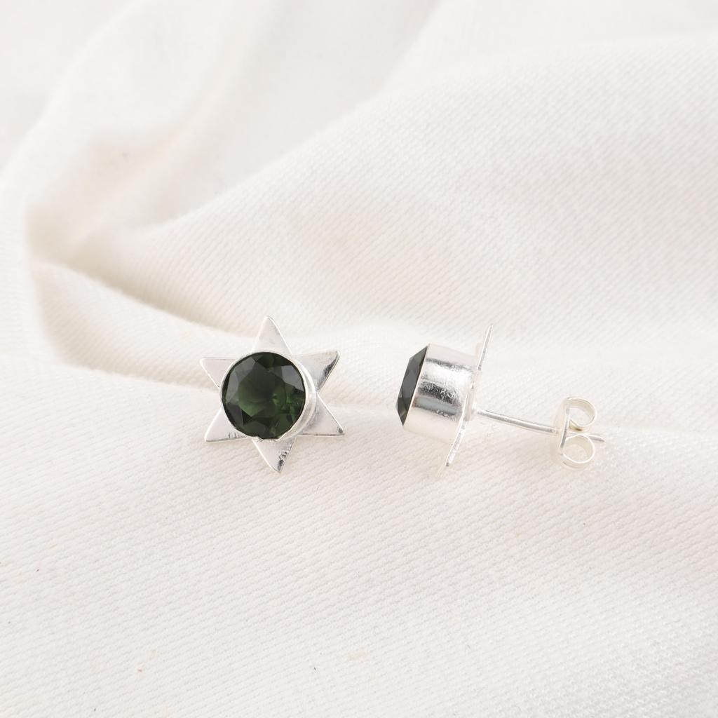 Green Tourmaline Gemstone Jewelry, 925 Solid Sterling Silver Earring, Amazing Tourmaline Earring, Handmade Designer Jewelry For Women