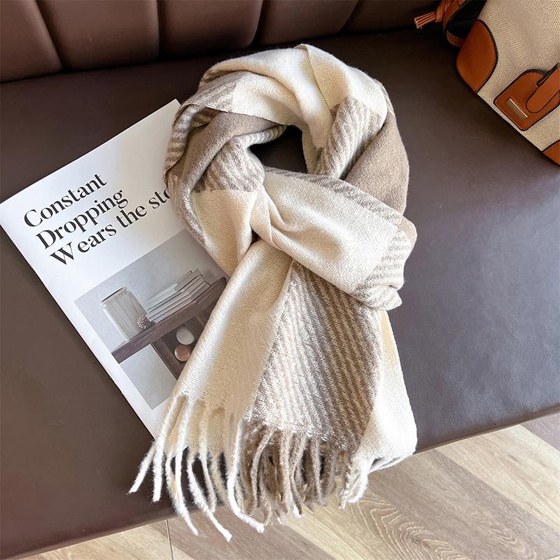 180*30cm Winter Scarf Women Classic Lattice Pashmina Scarf Soft Female Cashmere Scarves Shawls Handkerchief Poncho Echarpe Stole