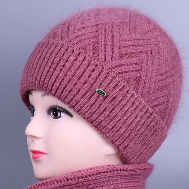 Winter Women's Wool Hat Old Lady Fleece Warm Thickened Duck Tongue Knitted Hat Old Hat