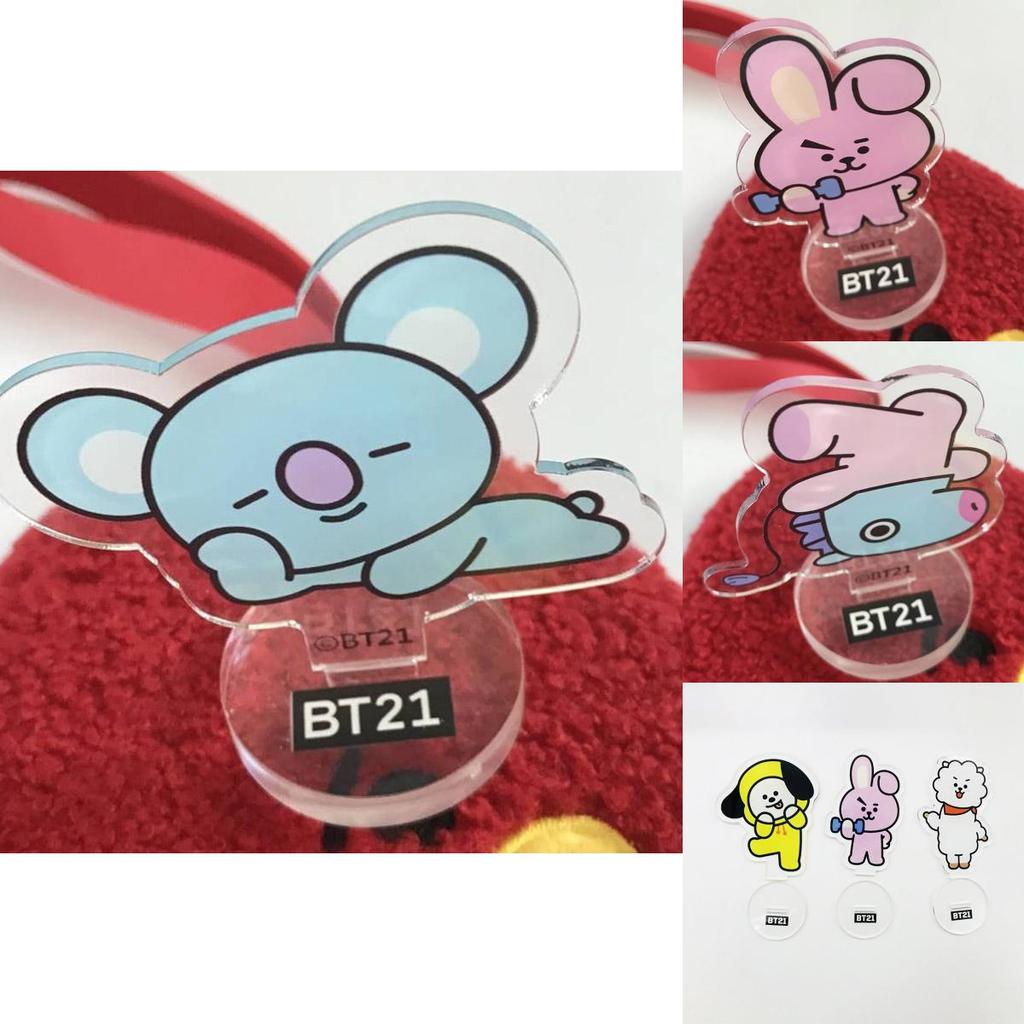 Kpop Bts Bt21 Cute Standee Action Figure Doll Van Acrylic Standing Decor Table